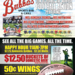 flyer for bar & grill